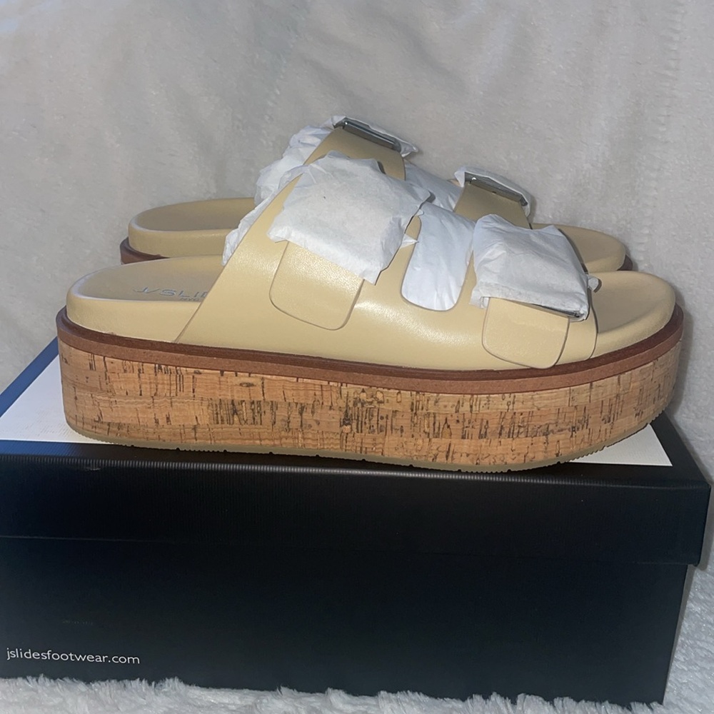 NWT J/SLIDES BELINDA Sand Leather Sandal - Picture 10 of 16